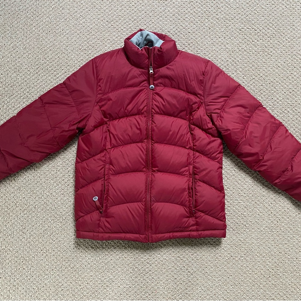 L.L. bean goose down puffer jacket - ll bean red winter puffer jacket coat. M